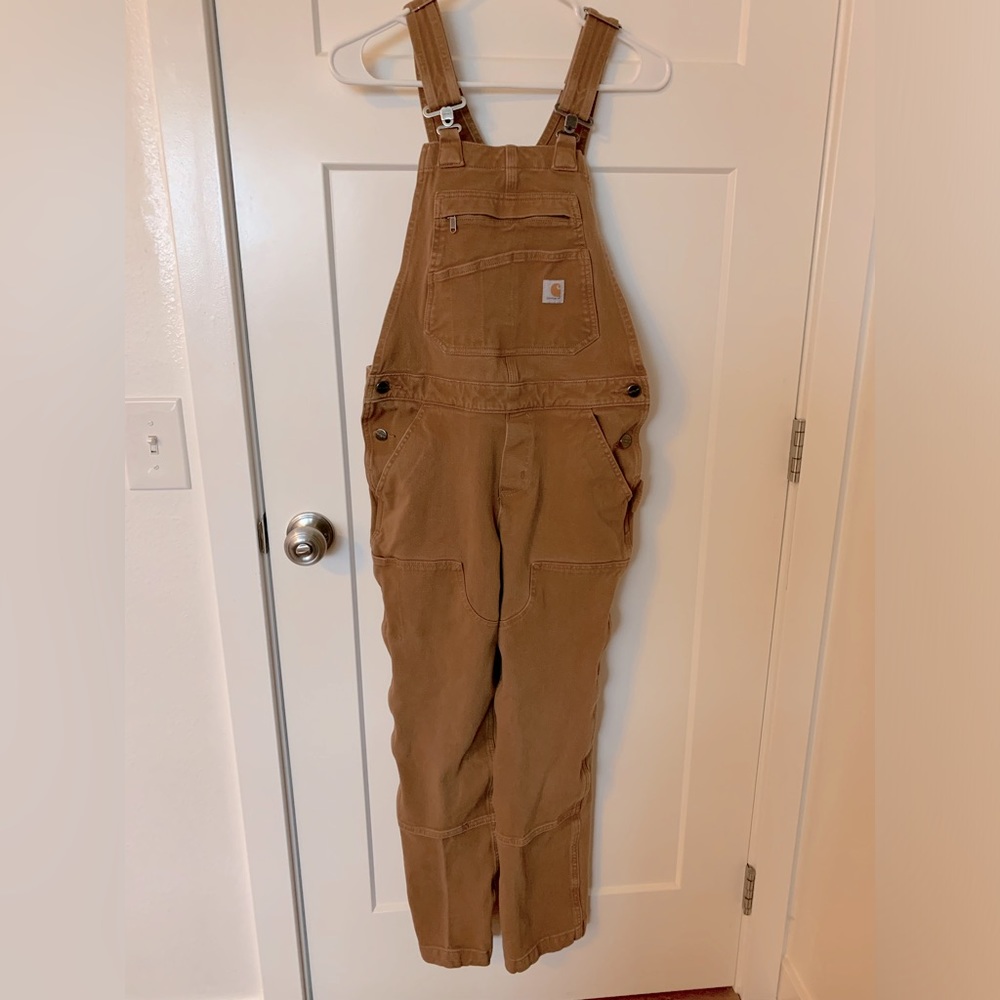 Women’s rugged flex stretch twill Carhartt Overalls Coveralls size 0-2 XS